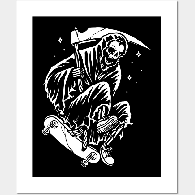 Grim Skater Wall Art by quilimo